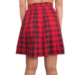 Y2k Weathervane Red Plaid Skirt Retro Vintage Schoolgirl Skirt
